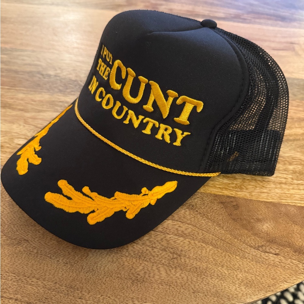 Black and Yellow Trucker Hat